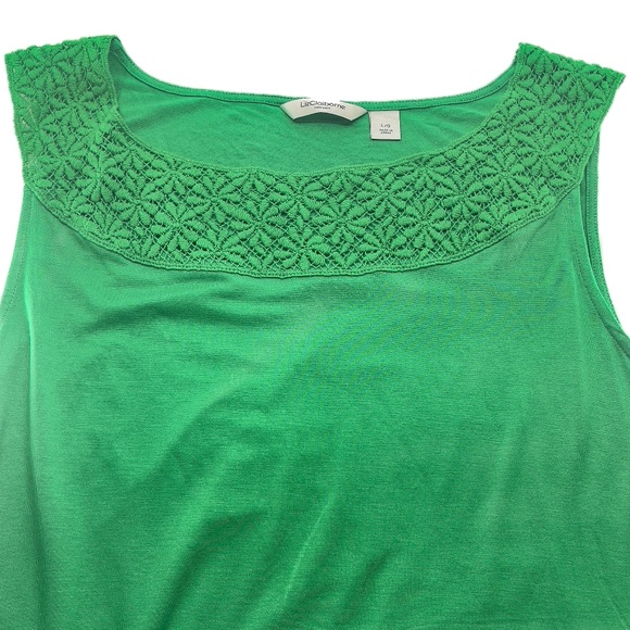 Green Flower Pattern Yoke Tank - Picture 2 of 5